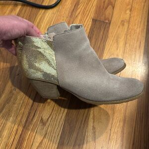 BC booties with gold backs